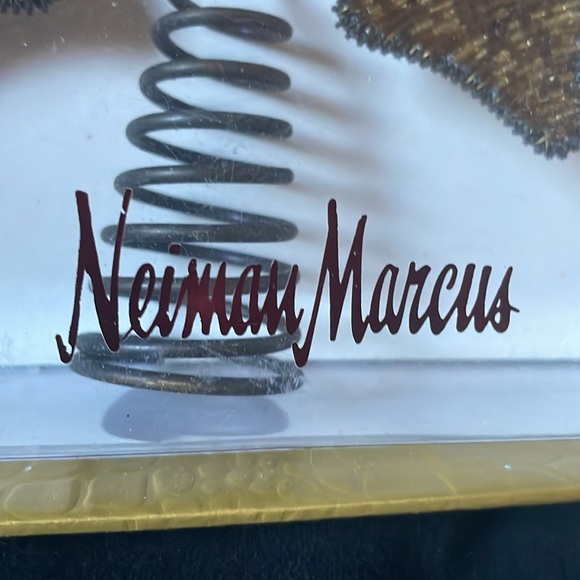 New in Box Neiman Marcus Beaded Christmas Tree Topper - Picture 3 of 4